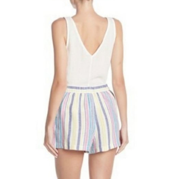 Abound striped high waisted shorts with elastic - Picture 2 of 8